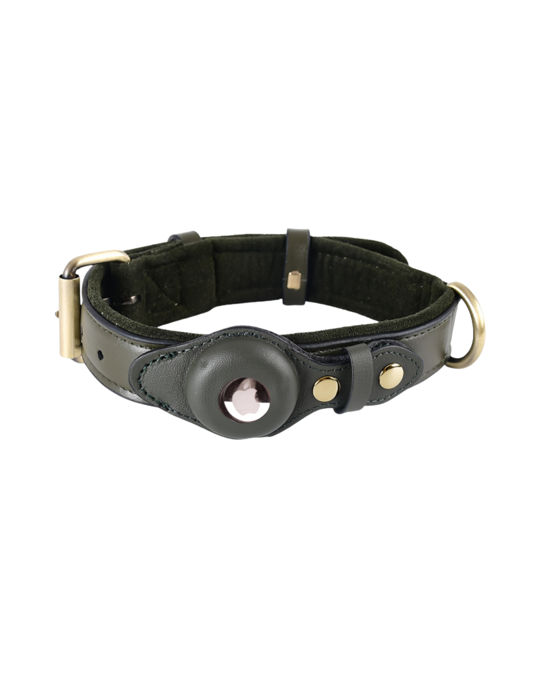 BuddyTag™ Komfort - gepolstertes Lederhalsband mit Trackerfach