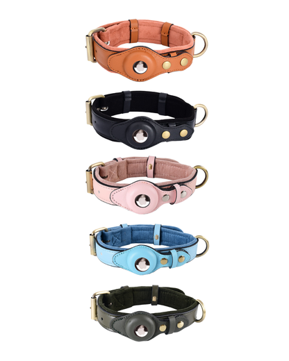 BuddyTag™ Komfort - gepolstertes Lederhalsband mit Trackerfach